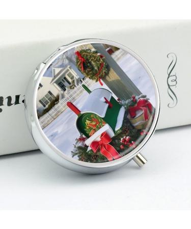 Portable Round Pill Box Organizer - 3 Compartment Travel Case for Medicine - Ideal Christmas Gift & Purse Accessory - Buy Online on GoSupps.com