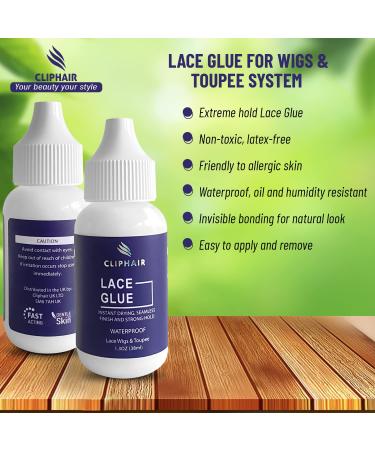 Cliphair Lace Glue | Strong Hold Wig Adhesive | Waterproof & Oil-Resistant | 1.3 Oz - Buy Online on GoSupps.com