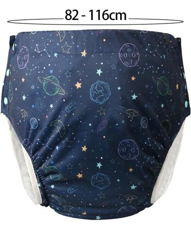 Amagogo Adult Fabric Diaper - Washable Adjustable Reusable Soft & Fast-Drying - Space Traveler XXL - Buy Online on GoSupps.com
