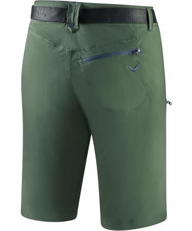 Black Crevice Men's Trekking Shorts | Water-Repellent Quick-Drying Durable Outdoor Shorts in Forest Green/Steel Blue | Ideal Hiking Gear for Men - Buy Online on GoSupps.com