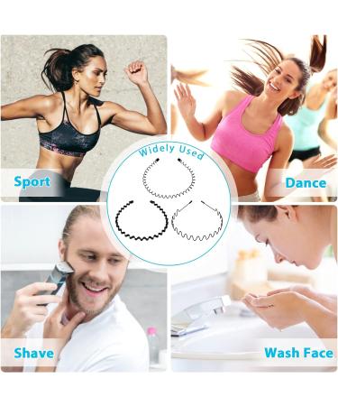 Hanyousheng 3 PCS Metal Headband Black Metal Hair Hoop Unisex Hair Band Hair Hoop Spring Wave Hairband hair band for men Unisex Sport Fashion Hair Band Accessories for Women and Men - Buy Online on GoSupps.com