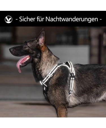 POPOT No Pull Dog Harness - Reflective Pet Vest for Dogs XL Black - Ideal for Training Walking & Running - Buy Online on GoSupps.com
