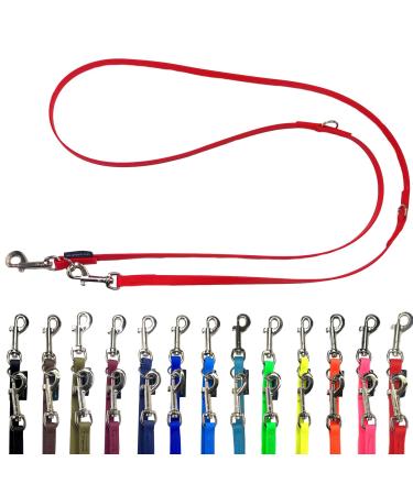 Biothane dog linen small dogs / large dogs adjustable 2m / 2.40m / 2.80m / 3.50m / 5m silver hook 9mm / 13m m / 16mm (3.50m x 16mm red) 3.50m x 16mm red