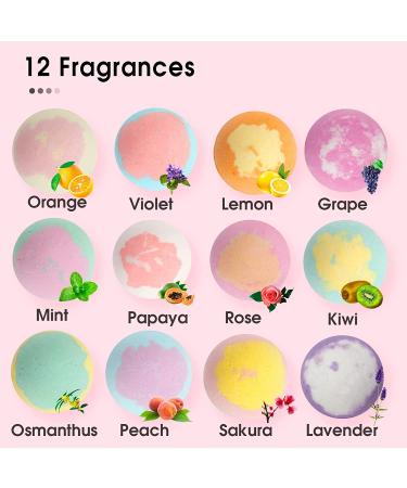 iHave 12 Small Bath Bomb Bubble Bath Set for Women - Natural Handmade Spa Gifts with Essential Oils - Romantic Gifts for Her (Pack of 12) - Buy Online on GoSupps.com