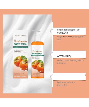 Lavage corporel au kaki pour le contr le des odeurs nettoyant corporel limination des odeurs anti-odeurs gel douche purifiant et d sodorisant l'extrait de kaki nettoyant frais (6pcs) - Buy Online on GoSupps.com