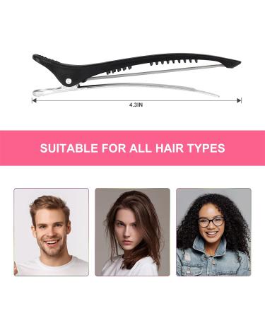 6 Pack Large Hair Clips for Styling & Cutting - Premium Silicone Band Hairdressing Clamps for Thick & Thin Hair - Buy Online on GoSupps.com