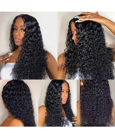 Curly Real Hair Wig - 16-Inch 13x6 Lace Front Brazilian Water Wave Wig for Black Women | 150% Density Pre-Plucked Baby Hair - Buy Online on GoSupps.com
