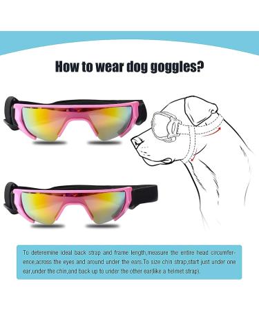 URBEST Dog Goggles Eye Protection - New Version Sunglasses for Medium Dogs - Pink, Waterproof, Windproof, UV Protection - Buy Online on GoSupps.com