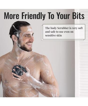 Ithyes Silicone Body Scrubber Exfoliating Body Brush for Men Women Lathers Well Easy to Clean More Hygienic Shower Scrubber for Body Face Scrubber for Sensitive Skin Body Buffer 1 Pack (Black) - Buy Online on GoSupps.com