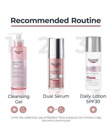 Eucerin Radiant Tone Face Cleanser Gel with 2% Exfoliating AHA Complex Gentle Face Wash Improves Skin Clarity and Boosts Radiance All Skin Types 6.8 Fl Oz Bottle - Buy Online on GoSupps.com