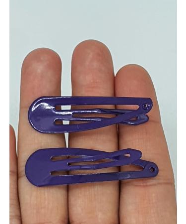 6 PCS Metal Snap Hair Clips - Purple Hair Grips 5CM Long - Buy Online on GoSupps.com