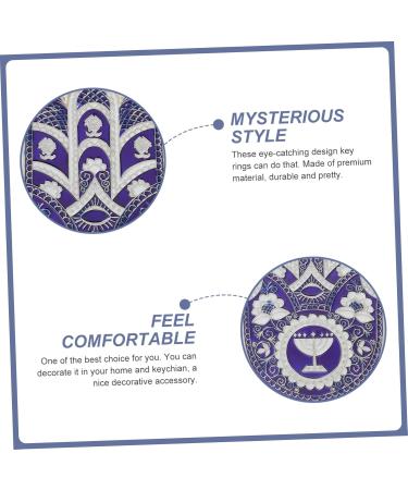 PRETYZOOM Blue Eyes Pendant Keychains Ornament Boho Decor Bohemian Decor Hand Pattern DIY Pendant Cute 19x9.8cm Blue - Buy Online on GoSupps.com