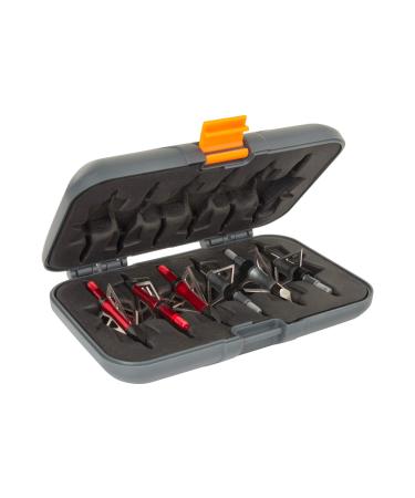 Allen Company Titan Broadhead Box & Caddy, Holds 6 Broadheads, Broadheads with Closed Width Up to 1-3/8 inches, Gray/Orange, One Size