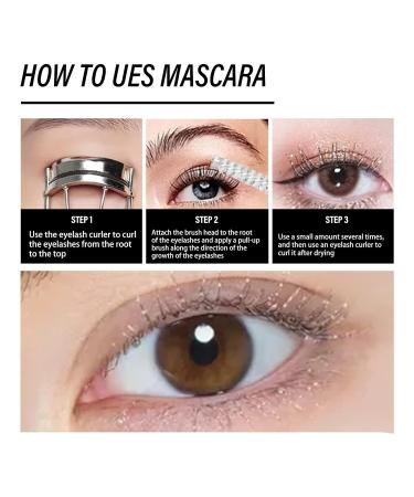 Glitter Diamond Waterproof Tubing Mascara - Lengthening & Sparkling Eye Makeup for All Ages and Skin Types - Perfect for Parties & Weddings - 1PC - Buy Online on GoSupps.com