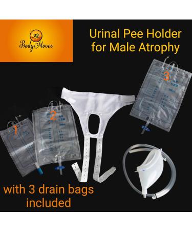 BodyMoves Reusable Pee Bag for Men - Spill Proof Urinal Collector & Incontinence Aid | Includes 3 Bags & Elastic Waistband - Buy Online on GoSupps.com
