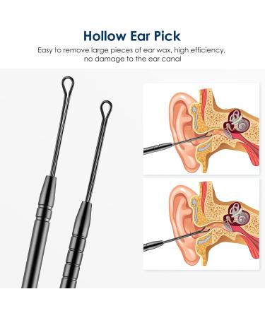 Buy Safe Ear Cleaning Kit | Painless Ear Wax Removal Tool | Easy to Use Earwax Removal Kit with Storage Box & Brush (Black - Buy Online on GoSupps.com