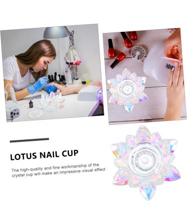 Beatifufu Nail Art Crystal Cup Nail Bowl Nail Art Dish Nail Cup Nail Practice Cups Nail Charm Storage Cup Nail Art Dappen Dish Lotus Candle Holder Nails Gel Dappen Bowl Manicure Mixing Cup - Buy Online on GoSupps.com