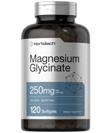 Horb ach Magnesium Glycinate | 250mg | 120 Softgels | Non-GMO and Gluten Free Supplement