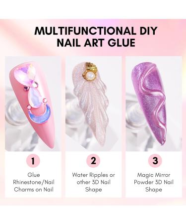 Makartt Pink Diamond Nail Design Glue Set - Rhinestones Flat Back Gems Tweezers & Storage Box for DIY Nail Art - Buy Online on GoSupps.com