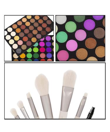 120 Colors Eyeshadow Palette & 7-Part Makeup Brush Set - Waterproof Matte & Shimmer Professional Cosmetic Kit - Buy Online on GoSupps.com