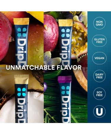 DripDrop Hydration - Electrolyte Powder Packets - Pi a Colada Mango A a Passion Fruit Watermelon Berry Lemon Orange - 32 Count - Buy Online on GoSupps.com