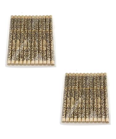 FRCOLOR 2pcs Set 12pcs Waterproof Eyebrow Pen Eyeliner Pencil with Brush Iron Tube Eyebrow Pencil Unibrow