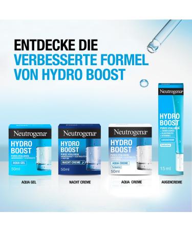 Neutrogena Hydro Boost Aqua Fluid LSF 25 - 50ml | Light Facial Care & Moisture Fluid with Hyaluronic Acid & Vitamin C for Intense Hydration - Buy Online on GoSupps.com