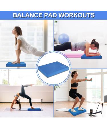 5BILLION XL Foam Balance Pad for Physical Therapy & Yoga - Non-Slip Exercise Pad for Fitness & Stability Workouts - Blue, Large Size (19.6 x 15.7 x 2.4) - Buy Online on GoSupps.com