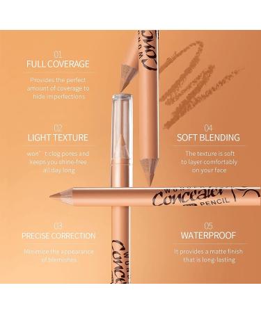 SUMEITANG 12 Packs Wonder Concealer Pencil Tricolor Set | Waterproof Full Coverage Makeup Contour Stick | Concealer for Eye Dark Circles, Spots, Scars, and Tattoos - #02 #03 #04 - Buy Online on GoSupps.com