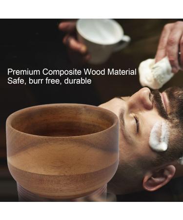 Yousiliang Wooden Shaving Bowl & Soap Peel - Ridge-Free Compact Shaving Foam Cup for Men | Ideal for Home & Salon Use - Buy Online on GoSupps.com