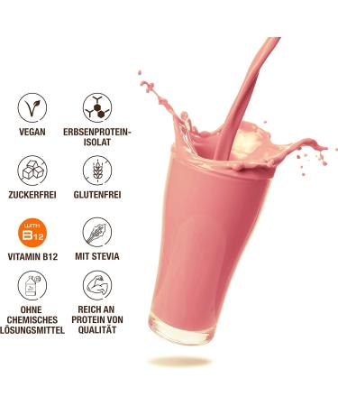 Weider Vegan Protein 750g - Strawberry Flavor 23g Protein Gluten-Free Sugar-Free Eco-Friendly Packaging - Buy Online on GoSupps.com