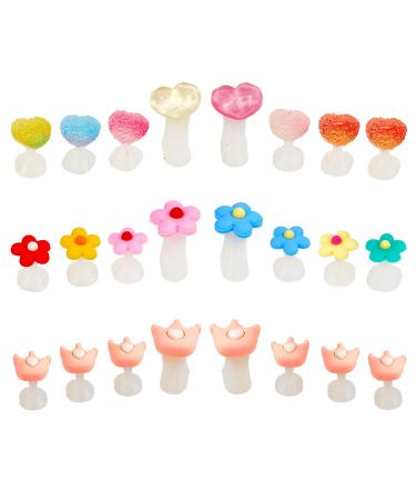 Niceneeded 24 pieces manicure silicone toes separator nail toes separator pearl daisy flower design gel foot toe spacers pedicure nail art tools for women (stytle 6)