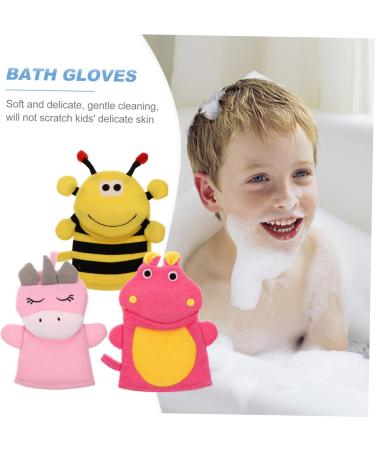 FRCOLOR 6 Pcs Toddler Bath Gloves - Children s Bath Wipe & Sponge Mitts for Kids | Perfect Baby Shower Gift & Infant Makeup Remover - Buy Online on GoSupps.com