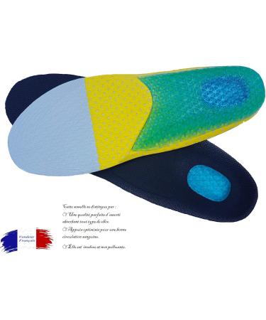 KWIMS France Gel Insoles for Work Shoes | Orthopedic Sports Insoles for Men & Women (EU 35-40) - Buy Online on GoSupps.com