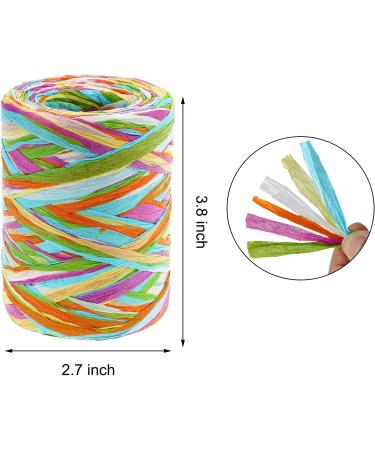 Hoveox Colored Raffia Paper Ribbon - 524 Feet for Gift Wrapping and Decoration - Red and Blue - 2 Rolls - Buy Online on GoSupps.com
