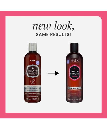 Hask Keratin Protein Smoothing Conditioner - 12 oz | Best Hair Care for Smoothness & Shine | International Shipping - Buy Online on GoSupps.com