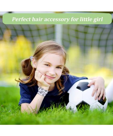 8 Piece Soccer Hair Scrunchies - No Crease Elastic Hair Bands for Girls and Women Players - White Soccer Hair Accessories - Buy Online on GoSupps.com