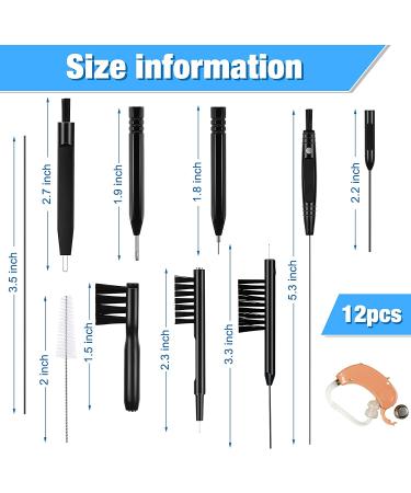 Hearing Aid Cleaning Kit - 12-Piece Set with Wax Loop and Magnet Tools | Multi-Functional Earphone Cleaner with Velvet Bag - Buy Online on GoSupps.com