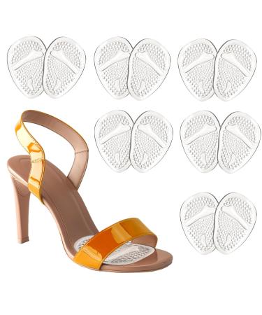 Metatarsal Pads Gel Heel Inserts for Women Clear High Heel Comfort Pads Prevent Toe Sliding Foot Pads Ball of Foot Cushion for Foot Pain Relief and Comfort Foot Pads for Men Women