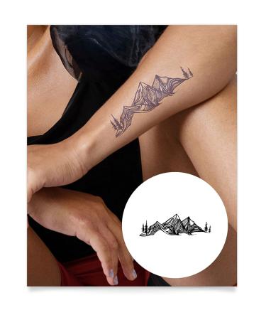 Inkbox Temporary Tattoos  Semi-Permanent Tattoo  One Premium Easy Long Lasting  Water-Resistant Temp Tattoo with For Now Ink - Lasts 1-2 Weeks  Born to Roam  5 x 2 in