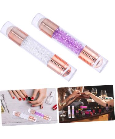 minkissy 2pcs Nail Stamp Nail Art Stamper Head French Tip Nail Tool Nail Art Stamp Tool Nail Art Stamper for French Manicure Nail Art Stamping Tools Silica Gel Template Purple Printing 11.50X2.00X2.00CM Purple - Buy Online on GoSupps.com