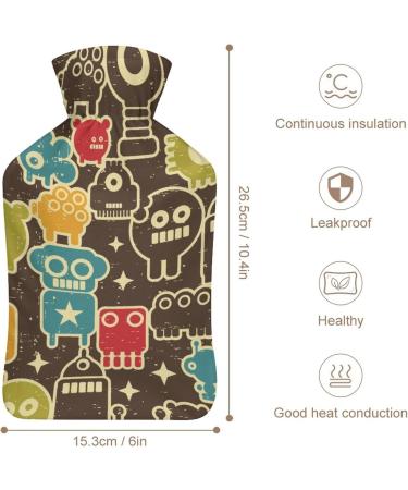 Hot Water Bottle with Lid - Textured Rubber for Pain Relief Cramps & Foot Warmer | Hot & Cold Therapy - Buy Online on GoSupps.com