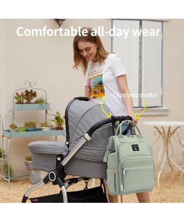 Pomelo Best Baby Diaper Backpack | Macaron Waterproof Diaper Bag with Large Capacity for Travel - Green - Buy Online on GoSupps.com