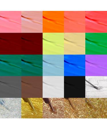 Gold & Silver & Rose Gold VidaRosa Professional Gel Nail Polish Special Liner Brush for Manicure Striping/Strokes/Painting Details Nails Gel Liner Polish for UV LED Nail Art Drawing Salon Use gold silver rose gold - Buy Online on GoSupps.com