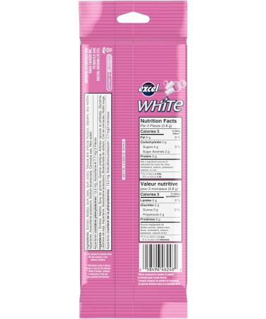 EXCEL Spearmint Flavoured Sugar Free Chewing Gum 12 Pieces 12 Packs & White Bubblemint Teeth Whitening Sugar Free Chewing Gum 18 Pieces 3 Packs - Buy Online on GoSupps.com