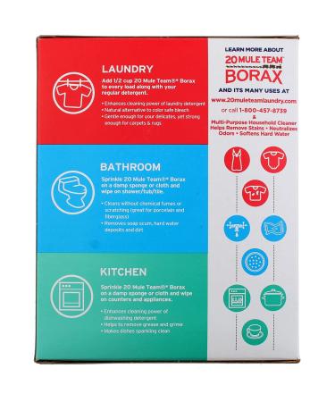 Buy 20 Mule-Team Borax Laundry Booster Powerful Eco-Friendly Cleaner for Fresh Laundry International Shipping Available - Buy Online on GoSupps.com