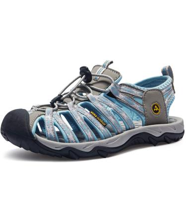atika Women's Athena Outdoor Sandals, Lightweight Athletic Sport Hiking Sandals, Closed Toe Trail Walking Water Shoes Athena Oceanside 8