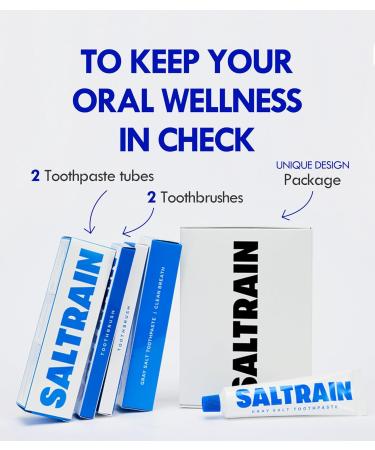 Clean Breath Toothpaste with Gray Salt - Natural Fluoride-Free Mint Flavor for Fresh Breath Cavity Protection & Healthy Gums | Couple Set - Buy Online on GoSupps.com