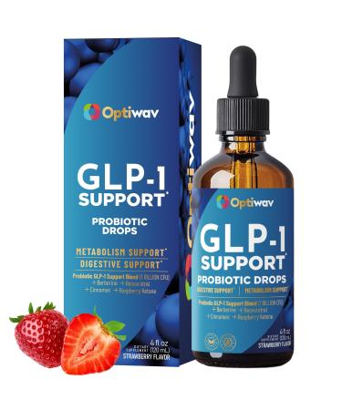 GLP-1 Support Probiotic Supplement for Weight Loss Fat Burner Support - Daily Natural Herbal Supplement for Women Men Digestive & Metabolic Health 4 Count (Pack of 1)
