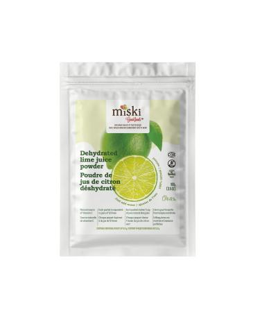 Miski Good Foods Lime Juice Powder No Preservatives No Artificial Flavours Colours Non-GMO Gluten-Free Vegan Kosher 100 g (8 x 12.5 g Packets) Green